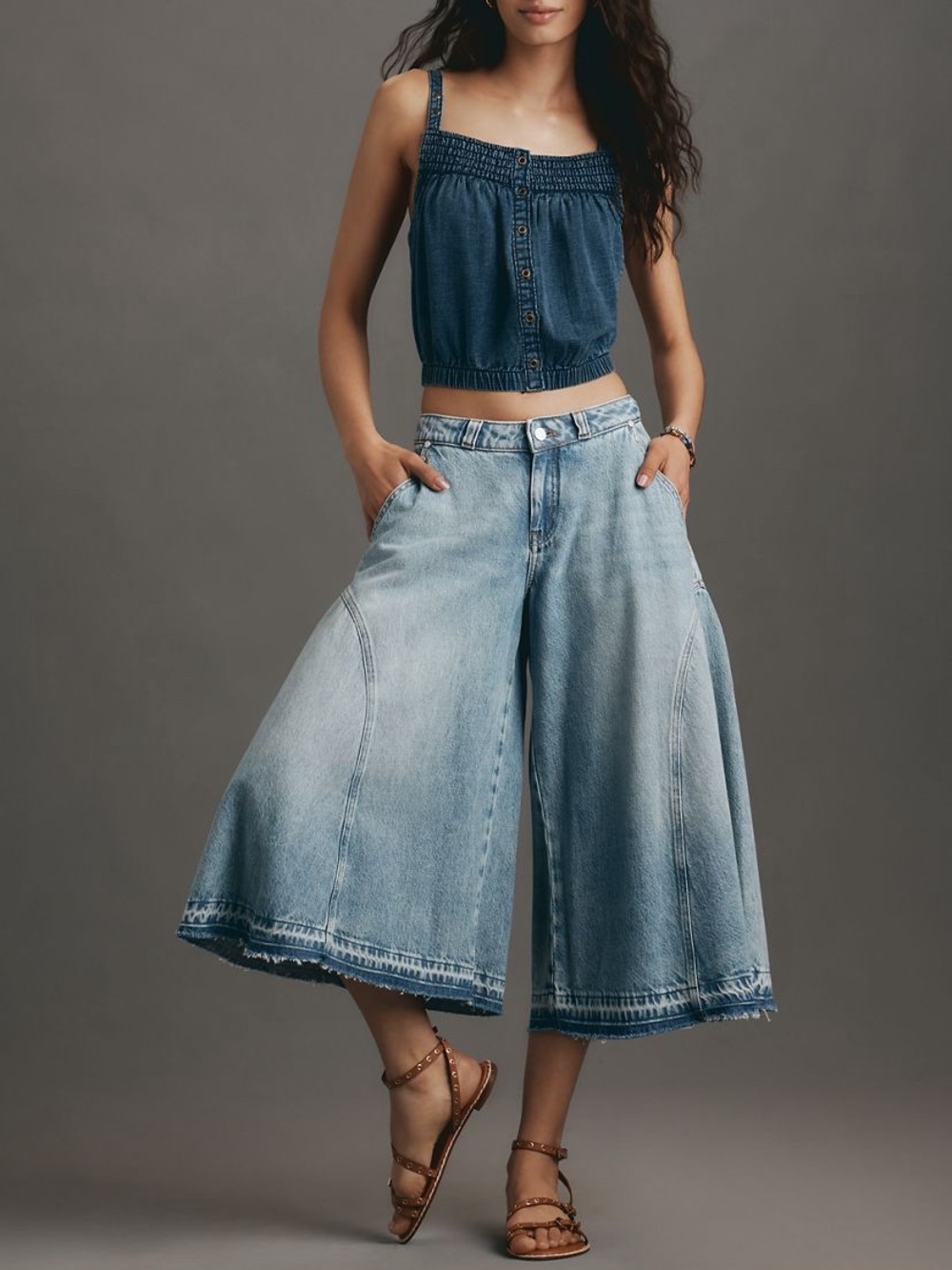 Pilcro mid-rise culotte Jeans